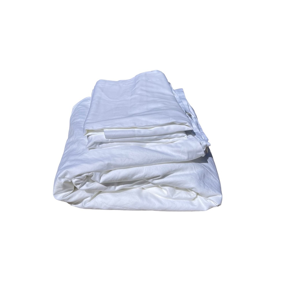 Hotel Collection White 100% Cotton Duvet Cover Set King 104x94 with 2 Shams